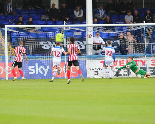 Hartlepool United took an early lead against Sunderland. Picture by FRANK REID.