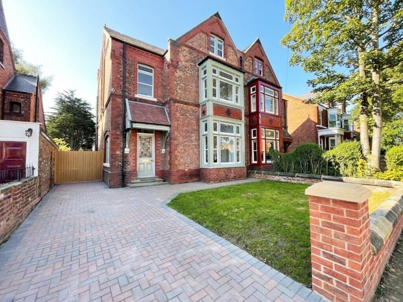 This semi-detached home on Hutton Avenue has five bedrooms and one bathroom.