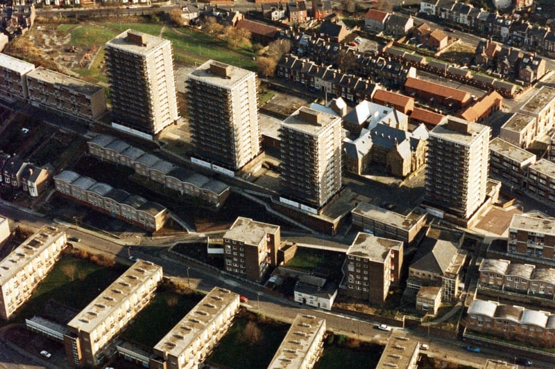 Pitsmoor, pictured from above in the 1990s