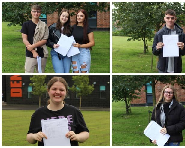 Dene Academy students collect their GCSE results in Peterlee.