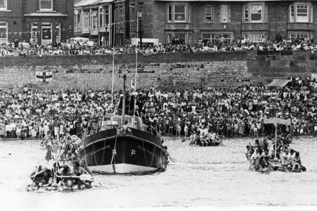 The Hartlepool Harbour Fete Raft Race. It included a kipper eating competition in 1981.