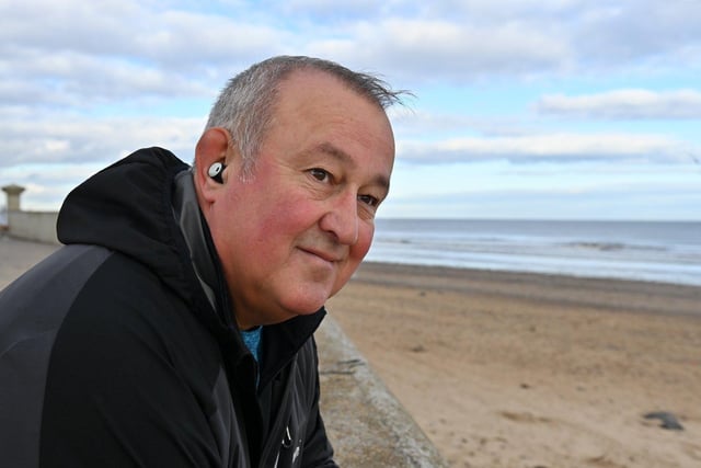Time to chill: Frank Booker enjoys many walks along the sea front at Seaton Carew.  Picture by FRANK REID.