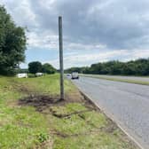 The Welcome to Hartlepool sign on the A689 has disappeared following a collision earlier on July 20.