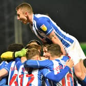 Hartlepool United players fared well despite a late defeat. Picture by FRANK REID