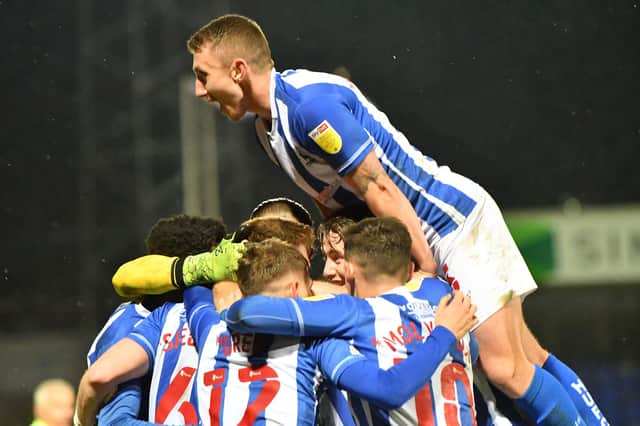 Hartlepool United players fared well despite a late defeat. Picture by FRANK REID