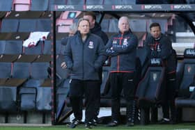 Middlesbrough boss Neil Warnock and his coaching staff.