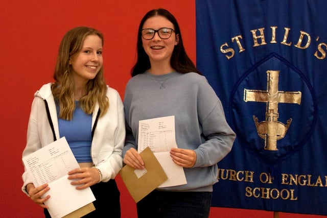 St Hild's School pupils Jessica Donnelly (left) and Hollie Whyte.