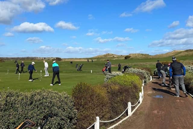 Teams out on the course at Hartlepool Golf Club.