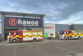 The fire brigade on scene at The Range on Saturday. (Photo: Teesside Incidents)