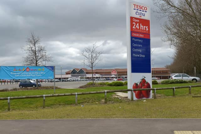 The Tesco site at the junction of Burn Road and A689.