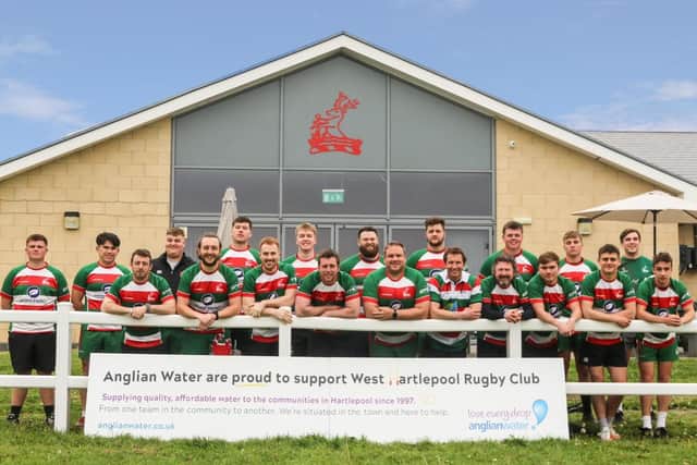 Rugby players at West Hartlepool