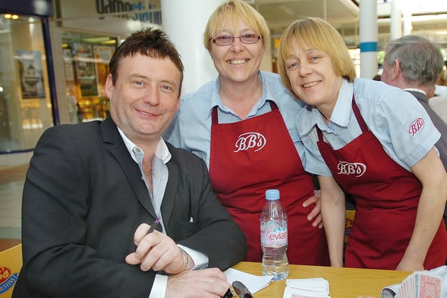Dot Byers and Carol Neesam got to meet snooker star Jimmy White when he was in the shopping centre in 2008.
