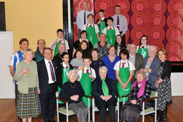 Staff and pupils from English Martyrs School served up a delicious meal for members at the St Cuthbert's Day Centre in 2012.