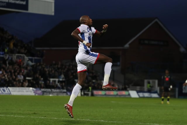 Sylla scored in Hartlepool's last league game at the Suit Direct Stadium. (Credit: Mark Fletcher | MI News)