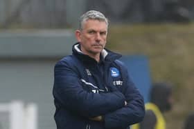 John Askey celebrated his first win in charge of Hartlepool United against Swindon Town. (Photo: Mark Fletcher | MI News)