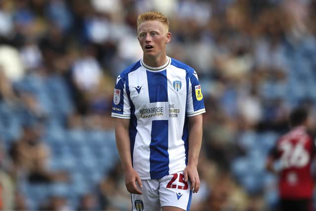 Newcastle United midfielder Matty Longstaff made his debut for Colchester United against Hartlepool United following his deadline day loan move. (Credit: Tom West | MI News)