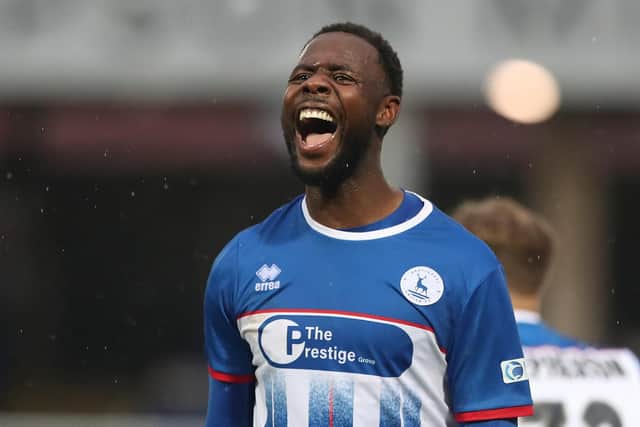 Mani Dieseruvwe is hoping his England C call-up will inspire him to add to his already considerable goal tally for Pools.