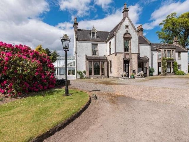 Once a modest Georgian farmhouse, extended into a seven-bedroom mansion house on the southern outskirts of Elgin. Offers over £445,000.