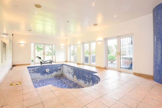 The swimming pool and the sauna are among the highlights of the £600,000 property.