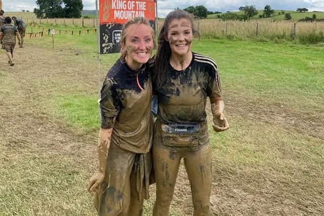 Danielle Austin, left, and work friend Jess Russon after completing the 5k Tough Mudder in aid of Hartlepool RNLI.