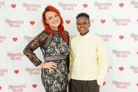 Amy McBean (left) and double Olympic boxing champion Nicola Adams at Slimming World’s Woman of the Year 2026 competition.