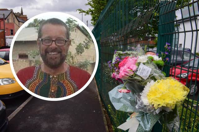 Mr Davison died after an altercation in Gainford Street, Hartlepool, in May 2022. Flowers were left by wellwishers.