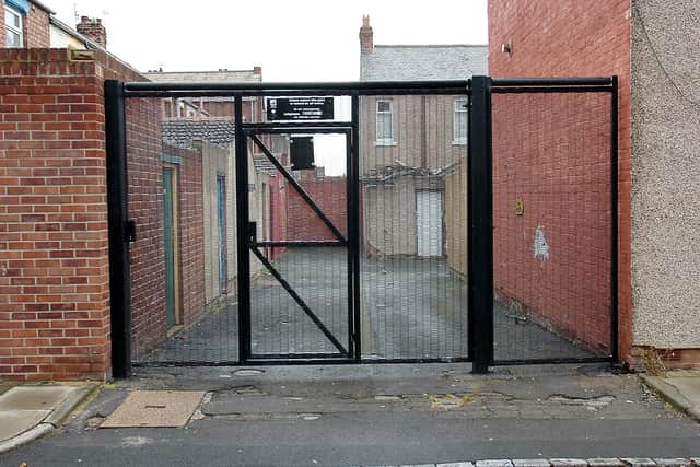 A set of alley gates in Hartlepool