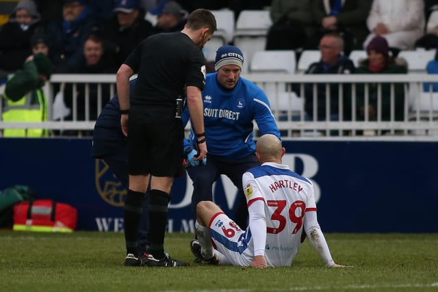 Forced off in the first half with injury. Came off worse in a challenge which required treatment and was unable to run it off. Lack of communication with Killip led to a chance for Tchamadeu in the first minute. Part of a back three who allowed Kelleher early goal. (Credit: Michael Driver | MI News)