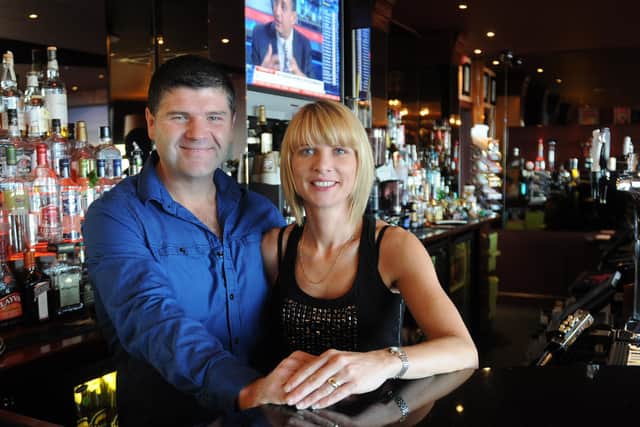 Spencer and Rosie Hornsey behind the bar at Hornsey's in 2011.
