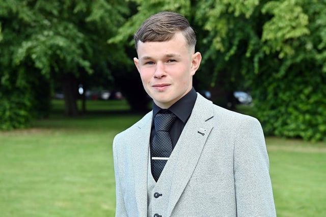Colin Clarke-Oates dressed to impress at High Tunstall's prom. Picture and caption by FRANK REID.