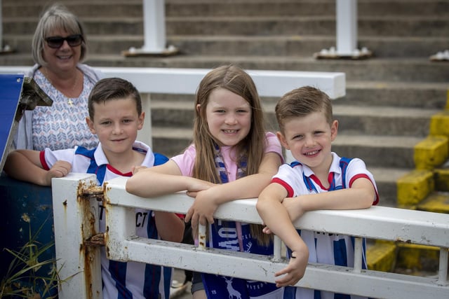 Young Hartlepool United supporters ahead of the League Two clash with AFC Wimbledon. (Credit: Mark Fletcher | MI News)