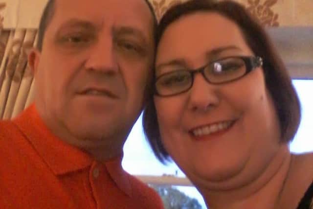 Stephen Summerside from Sunderland who died in an industrial accident in 2016 and his wife Donna.