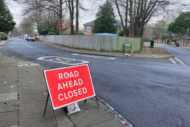 Part of Valley Drive, in Hartlepool, will be closed over the festive period until road repairs can be completed in January.