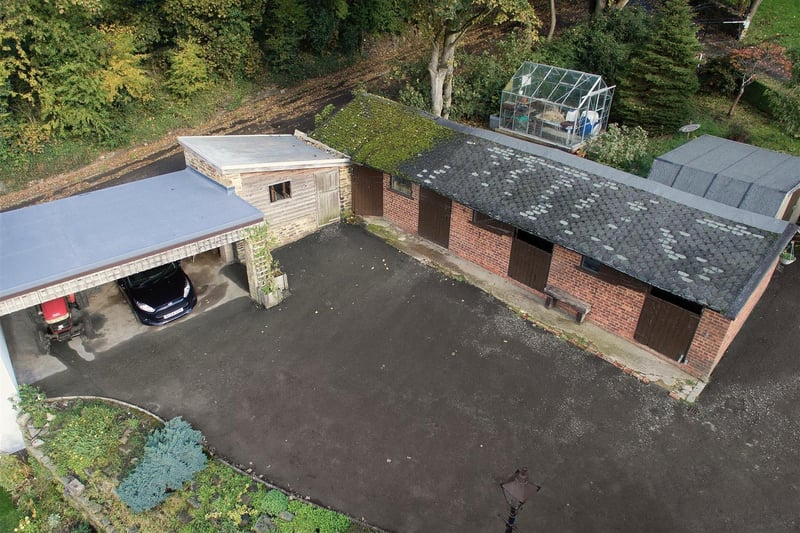 Adjacent to the house are five stables which all boast running water and lighting, plus a tack room that is ideal for saddlery and feed storage.