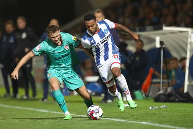 Wes McDonald enjoyed a bright debut for Hartlepool United against Tranmere Rovers. (Credit: Mark Fletcher | MI News)