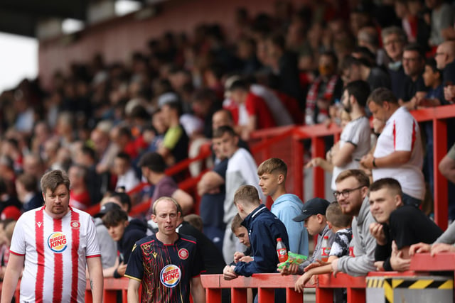 Stevenage would be relegated with an average crowd of 2,808.