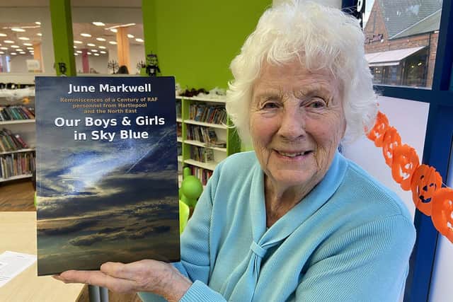 June Markwell with her latest book. Picture by FRANK REID