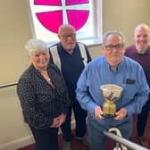 John Wilson (centre) with last year’s winners, Mavis and Brian Bage, the Durham Aged Mineworkers’ Homes Association CEO, Paul Mullis, and board member, Andrew Thompson.