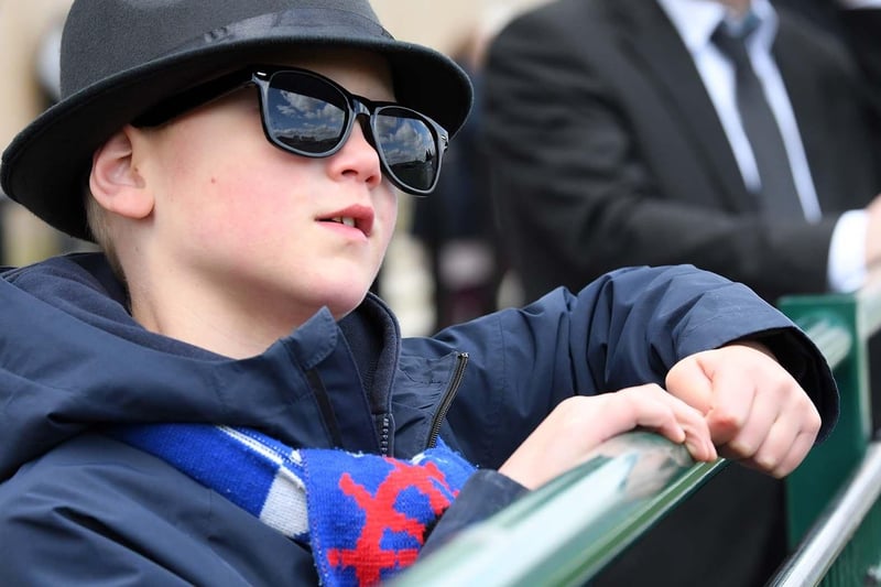 This young fan was armed with his hat, shades and scarf.