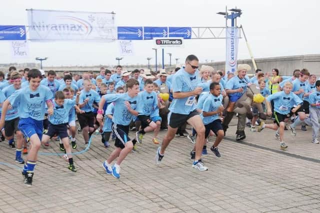 The start of the first Miles for Men run in 2012.