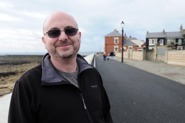 Stephen Hobbs out for a walk at the Headland.