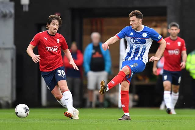 Kieran Wallace is keen for Hartlepool United to build momentum following their win over York City. Picture by FRANK REID
