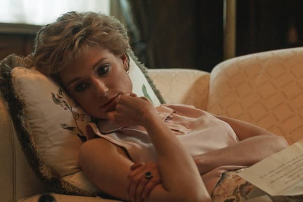 Photo issued by Netflix of Elizabeth Debicki as Diana, Princess of Wales appearing in the fifth season of the streaming website's show, The Crown.Issue date: Tuesday August 17, 2021.