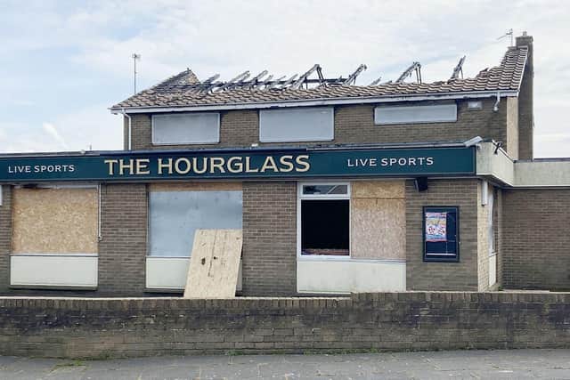 The pub prior to demolition. Picture by FRANK REID