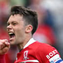 MIDDLESBROUGH, ENGLAND - SEPTEMBER 23: Middlesbrough player Jonny Howson celebrates after scoring the second Boro goal during the Sky Bet Championship match between Middlesbrough and Southampton FC at Riverside Stadium on September 23, 2023 in Middlesbrough, England. (Photo by Stu Forster/Getty Images)