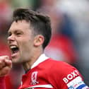 MIDDLESBROUGH, ENGLAND - SEPTEMBER 23: Middlesbrough player Jonny Howson celebrates after scoring the second Boro goal during the Sky Bet Championship match between Middlesbrough and Southampton FC at Riverside Stadium on September 23, 2023 in Middlesbrough, England. (Photo by Stu Forster/Getty Images)