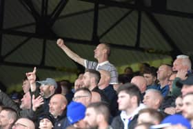Hartlepool United supporters celebrated a 4-1 win over Grimsby Town at Blundell Park. (Photo: Scott Llewellyn | MI News)