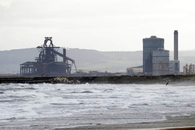 The bulk of the Redcar blast furnace, left, is likely to be demolished later this month.