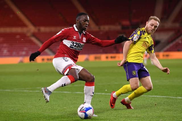 Neeskens Kebano playing for Middlesbrough.
