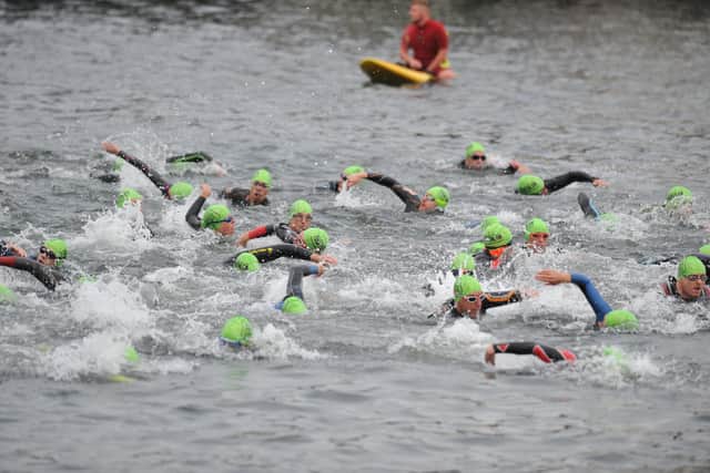 Competitors taking part in Hartlepool's Big Lime Triathlon.